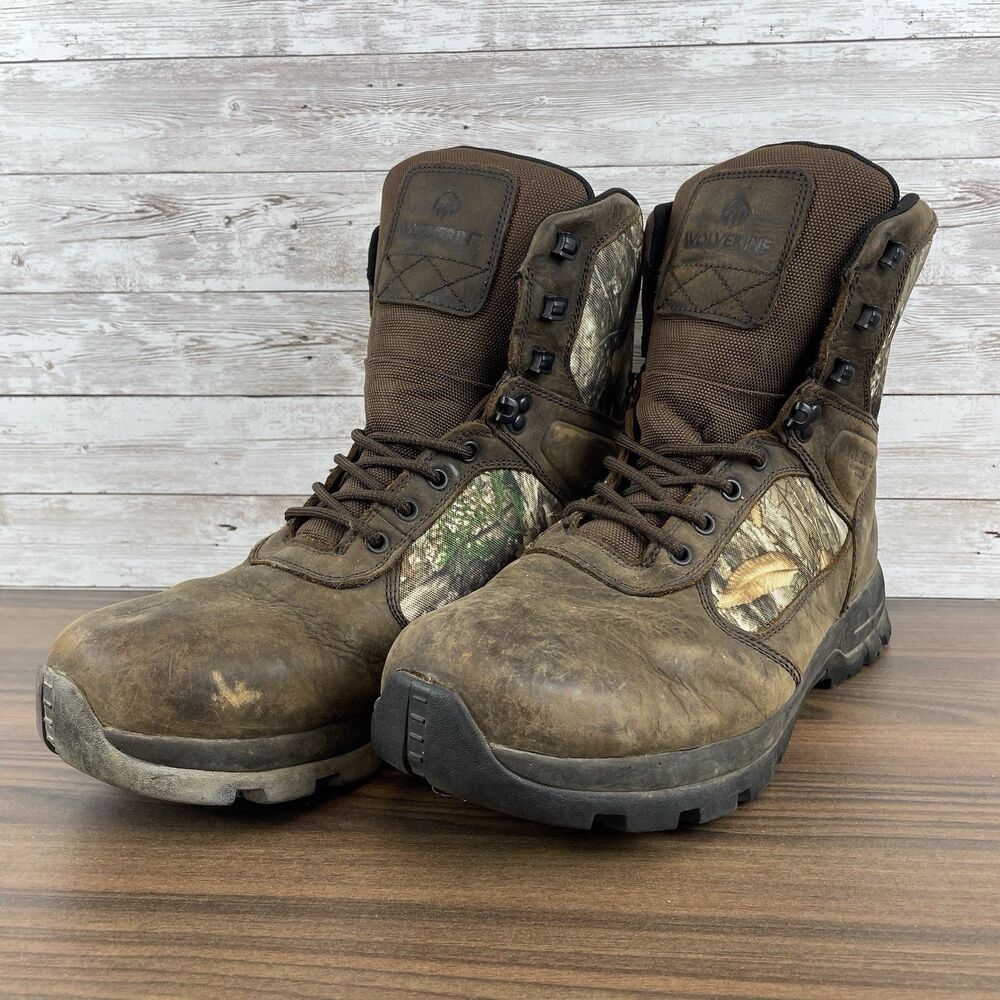 Men's Wolverine Sz 13M Manistee Hunting/Construction Boots W200081 Brown/Camo
